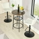 thumbnail image 4 of Muebles de Bar, Mesa de Bar en Color Madera de 60 cm, Diseño de 2 Niveles, 4 of 7