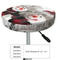 thumbnail image 4 of Daiia Christmas Snowman With Hat Stool Covers Round,Round Bar Stool Covers Waterproof Bar Chair Covers Washable Stool Cushion Slipcover for 12-14 Inch Chair-13 inch, 4 of 7