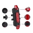 thumbnail image 4 of Graflsoa USB Rechargeable High-Visibility Bike Tail Light with 4 Modes, Weatherproof Design for Mountain Bikes, Red/Blue/White Options, DC-918 Model, 4 of 6