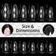 thumbnail image 4 of Uñas postizas, uñas postizas, regalos para mujeres, 140/120 piezas, uñas con forma de diamante, uñas irregulares, uñas postizas, puntas de uñas, 4 of 4