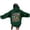 Dark Green, variant on NinXxx Women's Letter Print Hoodie Drawstring Pocket Pullover Everyday Black S