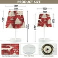thumbnail image 3 of BZSMCE Table Lamp Creative Dark Red Plaid Pattern with Reindeer Simple Pattern Night Light, 3 of 8
