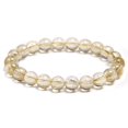 thumbnail image 2 of Genuine Gold Rutilated Quartz Gems Natural Stone Crystal Stretchy Women Jewelry Bracelet Men Pick Size Gift, 2 of 6