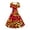 Cartoon Bat, variant on Women's Fall Vintage Halloween Eyeball Mosaic Dress Square Neck Short Sleeve Fit and Flare Casual Midi Dress