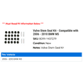 thumbnail image 2 of Valve Stem Seal Kit - Compatible with 2006 - 2010 BMW M5 2007 2008 2009, 2 of 2