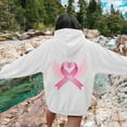 thumbnail image 4 of Cancer Awareness Hoodies for Women 2025 Sparkle Glitter Hoodie with Pockets Hooded Sweatshirt Pullover Tops, 4 of 6