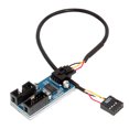 thumbnail image 3 of Tarjeta adaptadora divisora de línea de 9 pines USB2.0 de 1 a 2 puertos con asiento macho de 4 puertos y conector hembra de 9 pines de 1 a 2, 3 of 6