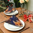 thumbnail image 3 of Napkin Satin Napkin 20*20Inchx4 Kitchen Towel Dinner Plate Towel Decorative Towel Napkin Tea Towel Suitable For Kitchen Table Orange Cute Fox, 3 of 8