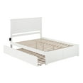 thumbnail image 2 of AFI Nantucket Queen Wood Platform Bed with Headboard Footboard & Twin XL Trundle, White, 2 of 8