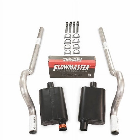 62-74 Mopar B Body Car 2.5" Dual Exhaust Kit Flowmaster 40 Series Rear Exit No T