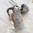 thumbnail image 4 of Compatible with Samsung Galaxy A42 5G Case with Plush Ball,Fuzzy Fluffy Soft Warm Love Hairball Pendant Faux Rabbit Fur Case TPU Back Cover with Chic Bow-Knot,Gray, 4 of 12