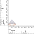 thumbnail image 4 of AFFY 2CT Pear & Round Moissanite Diamond Halo Bridal Rings Set for Women 14K Rose Gold over Silver-12, 4 of 6