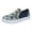 Blue, variant on Ethnic Boho Canvas Walking Flats Shoes for Women Beach Casual Slip on Loafers Platform Fashion Sneakers