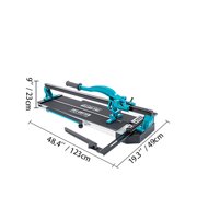 VEVOR 39 Inch Tile Cutter Single Rail Double Brackets Manual Tile