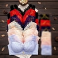 thumbnail image 4 of Sexy Floral Full Coverage Lace Bra Women Gathered Thicker Gradient Bra Cotton Soft Push Up Bra, 4 of 8