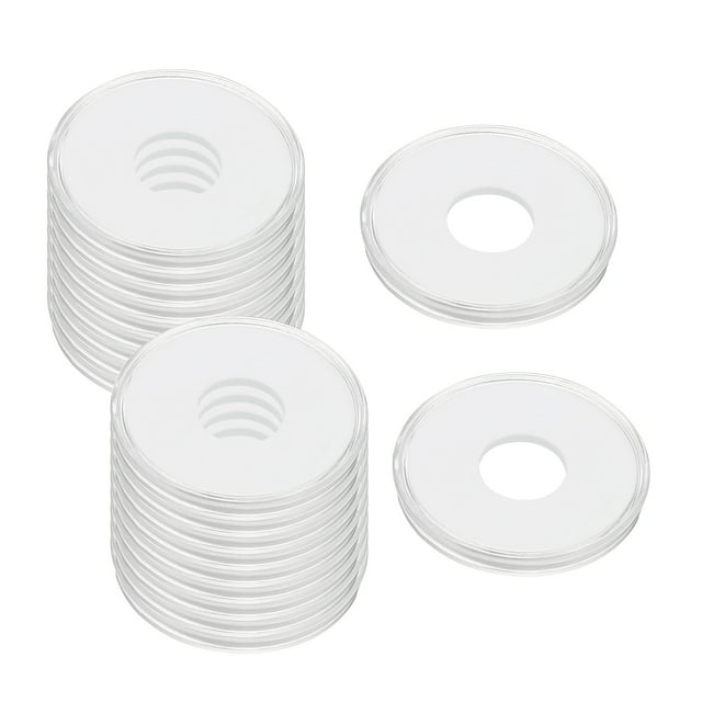 Uxcell 20 Pcs 46mm Cápsulas para Monedas, 5 Tamaños (18/23/28/33/38mm) Estuches Transparentes con Protectores de Monedas para Coleccionistas.