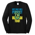 thumbnail image 2 of Not Only Am I Perfect I'm Ukrainian Too! Mens Long Sleeve Shirt, Black, X-Large, 2 of 4