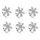 thumbnail image 1 of Juego de 6 servilleteros Yashi copo de nieve plateado decoración para mesa de Navidad, 1 of 5