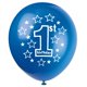 thumbnail image 2 of Paquete de 15 globos SHUNTAI para fiesta de cumpleaños, color azul y dorado, 2 of 9