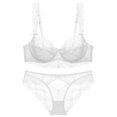 thumbnail image 4 of Conjuntos de sujetador Sexy para mujer, ropa interior ultrafina transparente de copa ABCDE, traje femenino de talla grande, lencería 2021, 4 of 5
