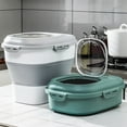 thumbnail image 1 of Iumwxz Organisateurs et Rangement Céréales Riz Contenants de Rangement pour Aliments Bac Distributeur avec Roue Roulante Couvercle Hermétique Verrouillable Chien Animal Farine Plastique Étanche Cuisine Garde-Manger Support Étagère Vert Pp, 1 of 8