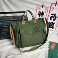 thumbnail image 3 of Bolso De Hombro Bolso de viaje de lona de compras informal Correa ajustable Simple portátil para el trabajo, 3 of 8