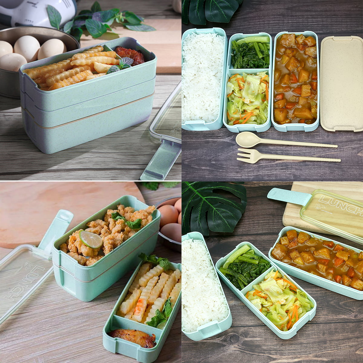 19.99$Bento Lunch Box, Stackable 3 Layers Bento Box Adult Lunch Box, 94OZ  Large Capacity Lunch Containers, Lunch Box Kids with Accessories Kit ,  Leak-Proof, Food-Safe Materials, : r/testingclub