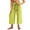 Yellow, variant on Mrat Striped Wide Leg Capris for Women Loungewear Pants Mid Elastic Waisted Drawstring Beach Pants Cropped Pants with Pockets S-22 Purple S