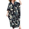 thumbnail image 2 of HAJWOH Kaftan Loungewear Dress Women’s V Neck Batwing Sleeve Lightweight Plus Size Beach Cover Up, 2 of 6