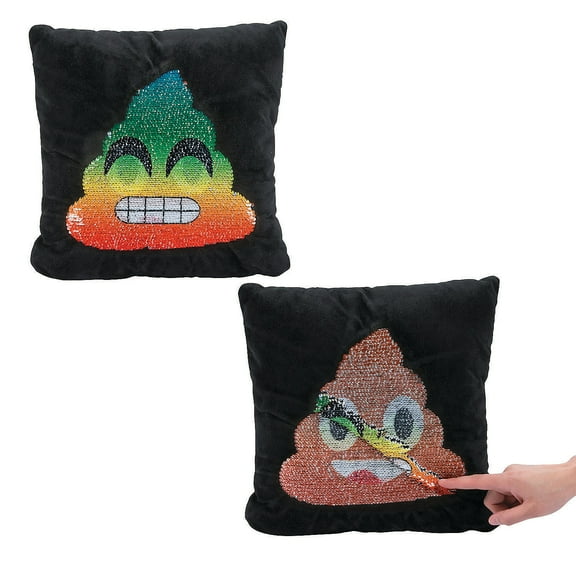 Emoji Flipping Sequin Face Pillow - Toys - 1 Piece