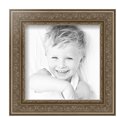 thumbnail image 2 of ArtToFrames 8" x 8" Ornate Silver with Bead Picture Frame, 8x8 inch Silver Wood Poster Frame (WOM-5076), 2 Pack, 2 of 6