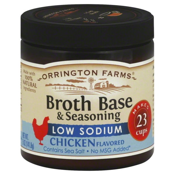 Orrington Farms® Low Sodium Chicken Flavored Broth Base & Seasoning 5 oz. Jar