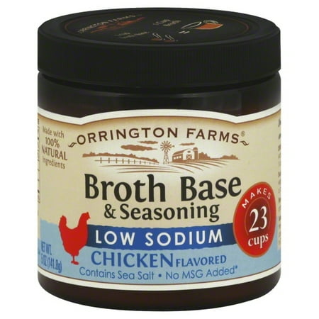 - Orrington Farms® Low Sodium Chicken Flavored Broth Base & Seasoning 5 oz. Jar