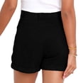 thumbnail image 7 of Baqcunre Ladies High Waisted Solid Color Corduroy Loose Shorts,Color Black,Size M-3XL, 7 of 7