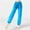 Sky Blue, variant on Girls' Elastic Waist Sequin Dance Pants with Ankle Ties, Solid Color Cotton Leggings for Kids