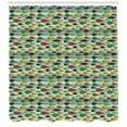 thumbnail image 3 of Ambesonne Fish Shower Curtain, Hungry Piranhas in Ocean, 69"Wx84"L, Multicolor, 3 of 3