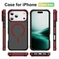 thumbnail image 4 of ELEHOLD Magnetic Case for iPhone 17 Pro Max, Rugged Matte Shockproof Phone Case with Kickstand,Red, 4 of 9