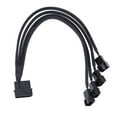 thumbnail image 1 of Molex 4 Pin To 4 x 3/4-pin 5v12v Usb Sleeved Dual Fan Power Adapter Cable 30cm, 1 of 2