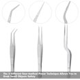 thumbnail image 3 of 6 Pcs Stainless Steel Kitchen Cooking Tweezers Precision Tongs Drawing Spoons Offset Spatula for Food Culinary Plating Decorating, 3 of 5