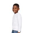 thumbnail image 2 of Rabbit Skins Toddler Fleece Crewneck Sweatshirt, Soft & Durable Kids Sweatshirt, White,2T, 2 of 5