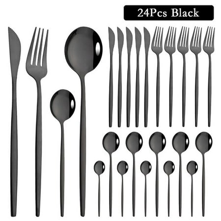 

UMMH Luxury Mirror Gold Dinnerware Cutlery Set Stainless Steel Tableware Set Home Steak Knife Fork Spoon Flatware Silverware