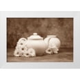 thumbnail image 3 of C. Thomas McNemar 18x13 White Modern Wood Framed Wall Art Titled - Teapot and Daisies I, 3 of 5
