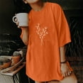 thumbnail image 6 of Patlollav Pntutb Women Tops,Ladies Floral Print Short Sleeve Blouse, 6 of 7