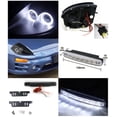 thumbnail image 2 of Spec-D Tuning Black Dual Halo Projector Headlights + 8-LED Fog Lamps Compatible with 2000-2005 Mitsubishi Eclipse Left + Right Pair Headlamps Assembly, 2 of 2