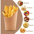 thumbnail image 5 of 50Pcs Disposable Fries Holder,Bexikou 12 Oz Kraft Paper Charcuterie Cups, Disposable Party Cups for Ice Cream Charcuterie Chips Snack Waffle Popcorn Sandwich, 5 of 7