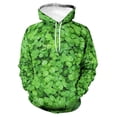 thumbnail image 3 of Sudadera con capucha con estampado de tréboles de la suerte y plantas para hombre, ropa con estampado de hierba y flores en 3D, novedad en sudaderas con capucha, moda Harajuku y2k, 3 of 5