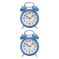 thumbnail image 2 of Tholdsy Despertador Retro Twin Bell de escritorio de metal Reloj analógico Silencioso con luz nocturna para el hogar y la oficina Azul 2Conjunto, 2 of 6