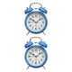thumbnail image 2 of Tholdsy Reloj despertador Retro con campana doble, de escritorio de Metal, reloj analógico silencioso con luz nocturna para el hogar, oficina, Azul 2Conjunto, 2 of 6