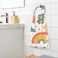 thumbnail image 5 of Hand Drawn Cartoon Pattern Bath Towel 100% Cotton Soft Thick High Absorbency Hand Face Towel Single Pack 16x28in, 5 of 7