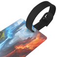 thumbnail image 3 of Sikiie Red And Blue Fire Mountains Luggage Tags Privacy Cover ID Label Suitcase Tags Identifiers For School Bags,Suitcases, 3 of 7